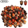 Party Decoration 50 st Artificial Life Simulation Small Acorn Plant Fake Fruit Autumn Home House Kitchen Decor Pography Props