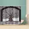 High Quality Waterproof Bathroom Curtain Custom 3d tree curtains 3D Shower Curtains Waterproof Bathroom Curtain