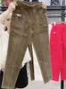 Damesbroeken Capri Corduroy Vintage broek Dames Hoge taille Potlood Pantalones Casual Mode Oversized 4xl Broek Office 92 231219