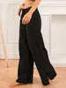 Pantaloni da donna a gamba larga Lounge tinta unita con coulisse vita elastica pantaloni larghi comodi pantaloni sportivi da pigiama casual