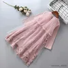 Girl's Dresses 2-8 Years High Quality Girl Clothing New Fashion Lace Mesh Flower Kid Children Birthday Party Formal Princess Dress