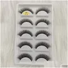 Valse wimpers Valse wimpers 5 paar Mtipack Natuurlijke wimpers Lange make-up 3D Nertsenwimperverlenging voor schoonheid H13 E-08 Droplevering Dhbim