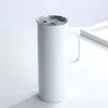 水ボトル二重層コーヒーステンレス鋼マグカップハンドル熱伝達印刷オフィス絶縁カップ付き