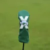 Inne produkty golfowe haftowane duże drewniane drewniane sterowniki toru fairway hybrydowy putter wodoodporny zestaw ochrony miękki trwałe okładki klubów 231219