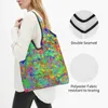 Sacos de compras Paint Splatter Grunge Mulheres Casual Bolsa de Ombro Grande Capacidade Tote Portátil Armazenamento Bolsas Dobráveis