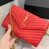 woc designer bag envelope shoulder bag metal chain flap fashion crossbody bag handle bag yslle luxury bag top quality bag 23cm Local warehouse