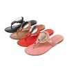 Flip-Flopsc Sandals Lady Fashion Metal Metal Slides for Summer 35-43 LL100