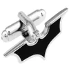 Gemelos de Batman de Metal negro de alta calidad para hombres, camisa, gemelos franceses, regalos del Día del Padre para hombres, gemelos de joyería 282H