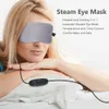 Массажер для глаз USB-маска для глаз с подогревом для сна Электрический лавандовый паровой компресс Патчи для глаз Холодный компресс Спа с повязкой на глаза против темных кругов 231220