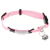 Collares para perros Collar para mascotas Pequeño Anti-perdido Adorable Gato Rosa Gatito Poliéster para ajustable