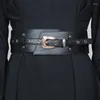 Ceintures femmes mode Vintage PU cuir Corset femme Cummerbund manteau ceinture robe décoration large ceinture J171