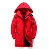 Men's Jackets Winter Men's Long White Duck Down Jacket Fashion Hooded Thick Warm Coat Male Big Red Blue Black Brand Clothes 231219