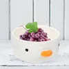 Din sets Sets Chicken Derees Ice Cream Bowl Ceramic Cookie Hamster Salad voor thuis keramiek Mooie kindercontainer