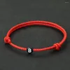 Braccialetti con ciondoli Bracciale per coppia stile semplice Tessuto fatto a mano Filo rosso fortunato Braslet 26 lettere Nome Braclet Gioielli per amicizia Joias