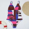 Trajes de baño Traje de baño de una pieza con estampado sexy para mujer Traje de cuerpo vintage Ropa de playa Traje de baño Traje de baño Push Up Traje de baño para mujer Bikini