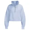 Kvinnor dykar dupes hoodie halv zip kvinnor yogasträkt designer huva tröja damer gym sportkläder utomhus sport jogging hoody tjock långärmad med fleece