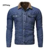 Jaquetas masculinas homens luz azul inverno jean jaquetas outerwear quente denim casacos novos homens azul lã forro mais grosso inverno denim jaquetas tamanho S-XXLL231026