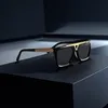 Mode für Herren und Damen, Designer-Sonnenbrille für Herren, Vintage, quadratisch, matt, Rahmen, Buchstabe, bedruckt, Film, Luxusbrille, Sonnenbrille, Trend, Freizeitstil, Anti-Ultraviolett-Lünette