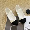 Designer Dress Classic Flats Shoes Cowhide Letter Bow Ballet Shoe Fashion Women Flat Boat Lady Leather Trample Lazy Loafers Stitching Color Spring