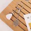 Keychains 1PC Badminton Keychain Car Key Sports Souvenirs Alloy Pendant Racket