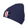 Berets Fleur-de-lis France French Flag Knitted Hat Beanie Winter Warm Hip-hop Fleur De Lis Lily Cap For Men Women