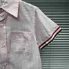 Luxury baby Shirt Short sleeved lapel boys tees Summer T-shirt Size 100-160 CM kids designer clothes Child Blouses Dec10