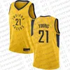 Personnalisé Hommes Femmes Jeunes Indiana''Pacers''13 Mark''Jackson 21 Thaddeus''Young Green Camo noir blanc Basketball Jersey