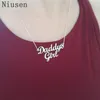 Collier de mode papa fille nom personnalisé collier fille enfants amour fête des pères papa papa cadeau pour enfants cadeau d'anniversaire 2071