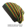 Berets Autumn Street Knitting Beanie Hat Unisex Jamaica Stripes Baggy Hip Hop Skull
