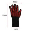 Upgrade BBQ Gloves Silicone Heat-Resistant Glove Kitchen Microwave Oven Mitts 500 800 Degree Fireproof And Non-Slip Barbecue Gloves