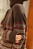 Maglione dolcevita stile nazionale donna inverno ispessimento maglione di cashmere lavorato a maglia fondo femminile pullover sciolto a maniche lunghe 231220