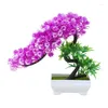 Decorative Flowers Party Supplies Imitation Plastic Fake Potted Green Plants Creative Bonsai Tree Home Decor Table Decoration