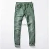 Men's Jeans 2020 Newly Fashion Men Jeans Slim Fit Elastic Pencil Pants Khaki Blue Green Color Cotton Brand Classical Jeans Men Skinny Jeans L231220