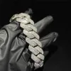 Designer Armband Fyra rader Tunga Miami D Färg VVS Moissanite Link Chain Solid Sier Hip Hop Men smycken Kubanska länkar