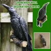 Décorations de jardin Simulation Crow's High Wall Craft Bird Scare Décor Résine Crow Ornement Décoration Statue Eaves Creative Outdoor N6N2
