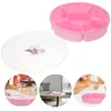 Dinnerware Sets Doitool Snack Container Candy Nut Serving 2Pcs Divided Tray Plate Plastic Lid 6