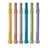 Tek kullanımlık bardak pipetler 6pcs diş çıkarma tüpleri saman oyuncakları bebek çocuklar için içi boş molar ev