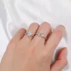 Fedi nuziali Anelli di fidanzamento per donne Anello solitario Argento sterling 925 1-3ct Taglio ovale D Colore VVSI Lab Fasce di diamanti Gioielli 231219