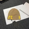 Berretti invernali Donna Uomo Berretti con teschio Cartoon Carattere Lettera Cappelli lavorati a maglia Designer Tendenza Maillard Yarmulke Cappellino elastico alla moda Cappelli da strada di moda