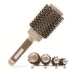 Brosses à cheveux Brosse ronde Nano brosse à cheveux ionique en céramique thermique brosse à baril rond avec poils de sanglier améliorer la texture pour le séchage des cheveux 231220