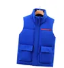Projektantka męska kamizelka 2023 Zimowa solidna stojąca szyja Button Młodzież Koreańska odzież robocza płaszcz bez rękawów M-3xl