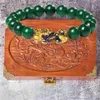 Bracelet Pi Yao Feng Shui Vert Jade Perles Bracelets Bonne Chance Bracelet Couleur Argent Or Richesse Changement Charme Bijoux Cadeau Attirer 319H