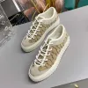 Luxe ontwerpers dames herenschoen Italië groene en rode webstreep rubberen zool stretch katoen heren sneakers 13