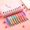 100Pcs Plastic Beadable Pen Bead Ballpoint Black Ink Pens for Women Kids Gift Students Office School Supply DIY 231220