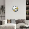 Horloges murales Horloge moderne décorative sans tic-tac batterie de décor silencieuse pour salle d'étude maison