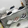 Klassisk designer logotyp loafers multicolor casual skor läder lyx ansikte läder kvinna sneaker kvinnor blå lägenheter snörning plattform sneakers 35-42