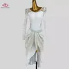 Stage Wear Latin Dance Performance High-End Customized Mesh Embroidered Fishtail kjol Samba Rumba Adult Professional Dress