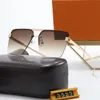 Designer sunglasses luxury sunglasses for women men shades eyeglass polarizing Metal half frame letter sunglasses Large frame glasses fashion shade