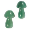 Garden Decorations 2 Pcs Crystal Mushroom Landscaping Stone Adornments Stones Micro Decor Dollhouse Miniatures Ornaments Landscape For