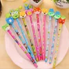 Crayon 20PcsLot Cute Cartoon HB Pencils With Kawaii Eraser Head for Children's Stationery Kids Drawing Writing Pen School Supplies 231219